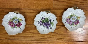 Nasco Japan porta bustine tè cucchiaio poggia bigiotteria piatti bordo oro viola vintage - Foto 1 di 5