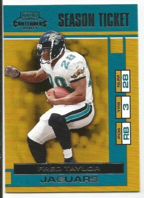 FRED TAYLOR 2001 PLAYOFF CONTENDERS CARD MINT CONDITION - Image 1 of 2