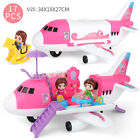 Kids Cute Play House Transport Cargo Airplane Set Educational Toy Girls Gift
