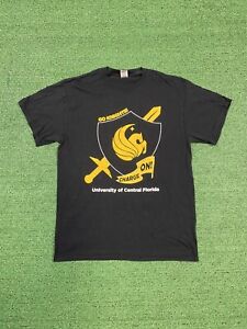 UCF T-shirt Womens Size M Go Knights Charge On Black Yellow
