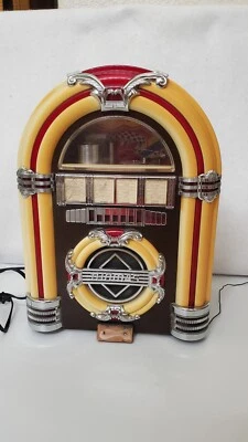 Jukebox Thomas Collector Edition 15" AM FM Radio Model CR11 Yellow Red Pre Owned - Image 1 of 4
