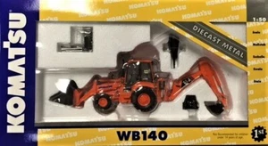 First Gear 50-0197 Komatsu WB140 Tractor Loader Hoe Orange Iowa 1/50 Die-cast MB - Picture 1 of 1