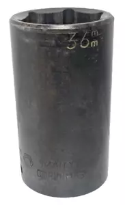 MATCO TOOLS CDP36M6B 1/2" Dr 36mm Profundidad 6 PT Eje de Impacto Tuerca Enchufe - Imagen 1 de 7