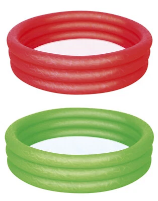 2x Kinderpool Ø 152 cm Planschbecken Pool Badebecken Babybecken rot + grün EA - Bild 1 von 4