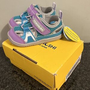 Tsukihoshi Child Toddler Sneaker  Sandals Sz  6 New In Box.  Lavender Turquoise