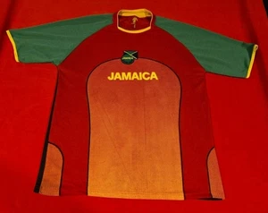 Jamaika #10 Jamaikanische Fußball-WM Trikot Rasta Größe Large Marley FIFA - Bild 1 von 15