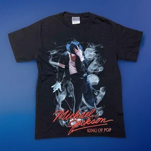 Vintage Y2K 2009 Michael Jackson T-shirt King Of Pop SZ Small Black Tour Concert - Picture 1 of 9