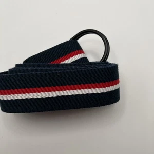 Tommy Hilfiger rot, weiß, blau klassischer Canvas Gürtel Größe 38 - Bild 1 von 3
