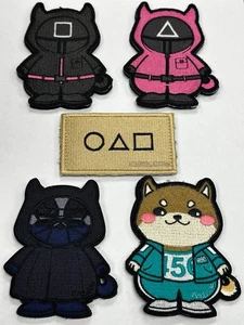 SHOT 🎯 Show 2025 EVIKE "Squid Games" Patch Bundle (5 Patch); Hook & Loop, Nuovo - Foto 1 di 6