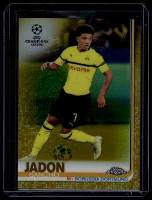 2018-19 Topps Chrome UEFA Jadon Sancho /50 Gold Refractor Rookie - Image 1 of 2