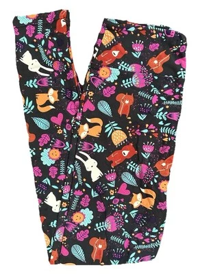 OS LuLaRoe One Size Leggings Bear Squirrel Fox Rabbits Woodland Creatures 260268 - Image 1 of 4