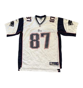 New England Patriots Rob Gronkowski #87 NFL Reebok White Football Jersey Size XL - Picture 1 of 12
