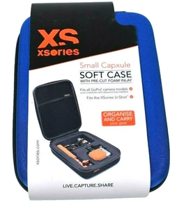 Small Portable Soft Carrying Case with Foam Inlay for All GoPros Blue - Picture 1 of 9