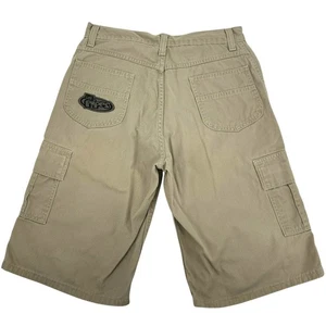 Vintage 90s y2k Lee Pipes Baggy Skater Khaki Cargo Shorts size XL (31x13 inseam) - Picture 1 of 9