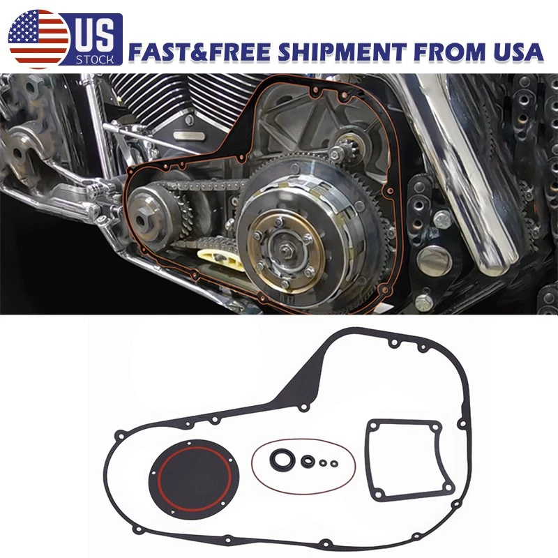 Kit de junta de cubierta primaria de embrague apto para Harley Electra Glide Road King 1999-2006 Foto 1 de 4
