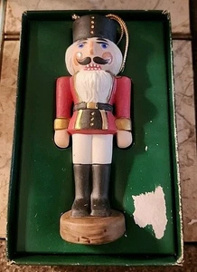 Department 56 Porcelain Nutcracker Christmas Tree Ornament 4.5” Hanging 1982 - Picture 1 of 5