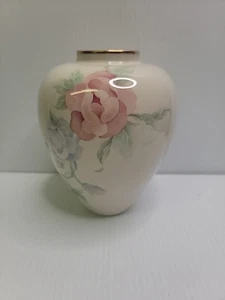 VTG LENOX Vase Centennial 1989 Pastel Floral Design w/Gold Trim. Exact. - Picture 1 of 6