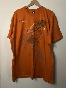 Vintage Air Jordan V 5 3M Reflective Orange T Shirt Size XL - Picture 1 of 8