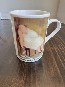 Erika Oller People of the Kitchen Coffee Mug Cup Happily Dying Of Chocolate - Picture 1 of 6
