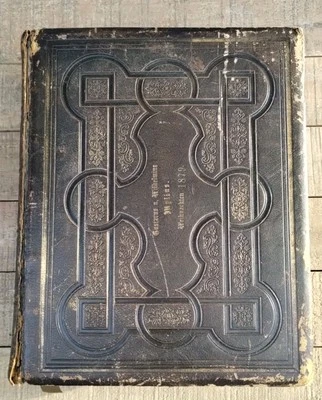 1879 German Verlag Von J Kohler Leather Bound Bible  Foto 1 de 4