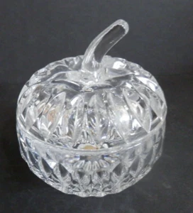 Gorham Germany Bleikristall Apfel geformt Süßigkeiten Schmuck Schale mit Deckel - Bild 1 von 13