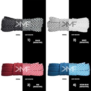 Flat 3M Reflective V2 Reticulated Premium Shoelaces Light Reflecting Laces 2024 - Picture 1 of 6