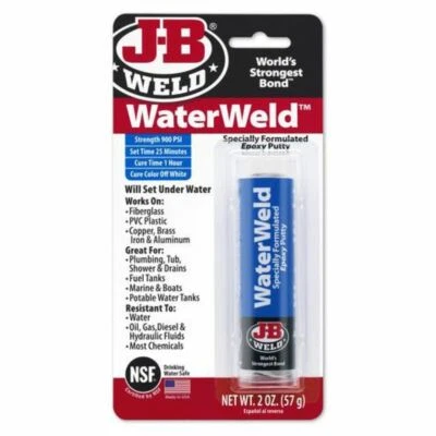 J-B WELD JB Water Weld Putty Quickly Sets Under Water [JB8277] Fuel & Oil Resistant