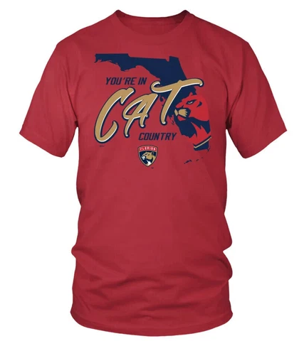 HOT!!! FLORIDA PANTHERS YOU'RE IN CAT COUNTRY UNISEX T-SHIRT S-3XL Cover