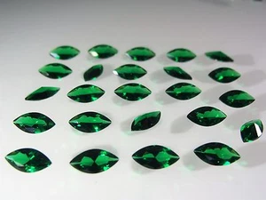 Green Marquise Cut Shape SIZE CHOICE Loose Stones Nanocrystal Gemstones - Picture 1 of 6
