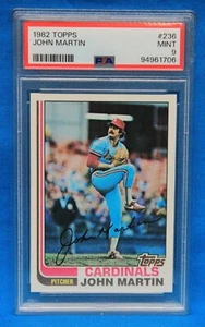 1982 Topps # 236 John Martin RC PSA 9 como nuevo # 94961706 ¡Cardenales de San Luis!!! - Imagen 1 de 2