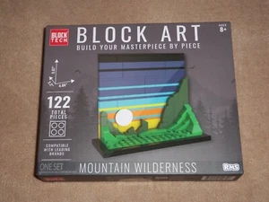 NEW, BLOCK TECH BLOCK ART - MOUNTAIN WILDERNESS - Building Block Set 122 Pieces - Picture 1 of 2