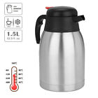 Thermoskanne Edelstahl 1.5 Liter Isolierkanne Kaffee Tee Kanne Einhandautomatik