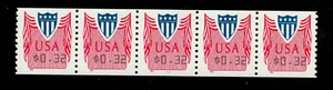 Scott CVP33 32¢ P#11 Strip of 5 MNH Free Shipping in USA!!! - Picture 1 of 1