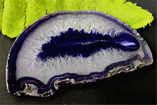 HBR10782 78x42x4mm Purple/white Druzy Geode Agate Slab/slice Pendant Bead