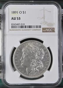 1891-O Morgan Dollar NGC Certified AU53 - Picture 1 of 2