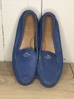 Coach Blue Mary Lock Up Driver Loafers Womens Size9 B  Moc Toe Leather Shoe