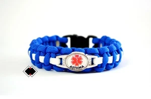 Asthma - medizinisches Warnarmband - 550 Paracord - Made in USA - Bild 1 von 6