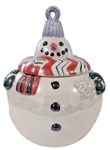 Department 56 irisierender Schneemann Ornament Weihnachten Plätzchen / Bonboniere - Bild 1 von 9