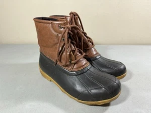Sperry kids 2 tone brown SCK261491 waterproof duck boots big kids size 5 - Picture 1 of 3