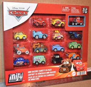 Disney Pixar Cars Mini Racers VARIETY MACK, LIZZIE, SALLY, LUIGI~ 15 Pack NEW - Picture 1 of 8