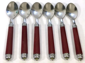(6) Cambridge Stainless China Teaspoon Lot PATTERN UNKNOWN Cabernet ? 6 1/2” - Picture 1 of 5