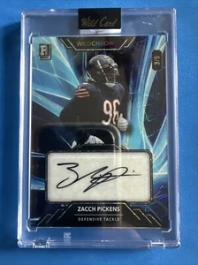# 3/5 Zacch Pickens Rookie Auto 2023 Wild Card Wildchrome Chrome Bears UGA Zach - Picture 1 of 2