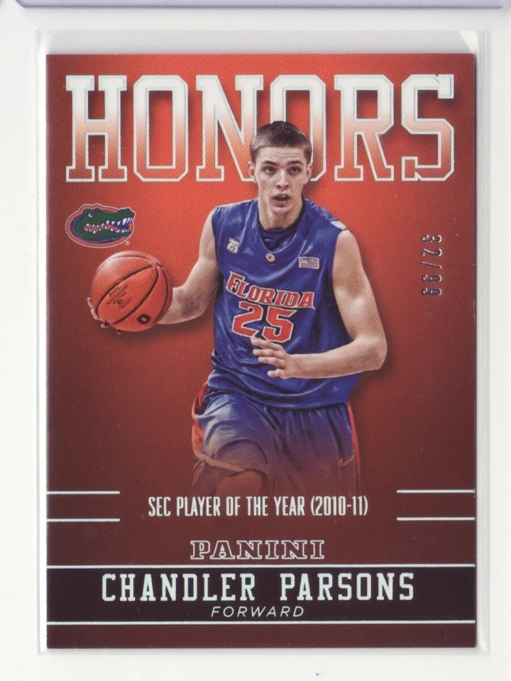 Panini Collegiate Florida Honors Silver Chandler Parsons 32/99 2015 - plano envío y devolución Foto 1 de 1