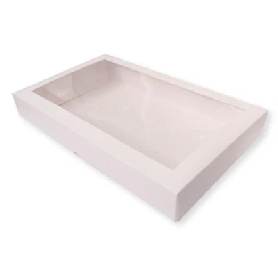 10 MEDIUM 50mm DEEP, WHITE WINDOW SHIRT BOXES, CLOTHES, GIFTS, LINGERIE,DISPLAY