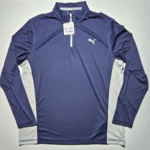 *Puma Golf Fairview Sun 1/4 Zip Performance Pullover Navy Men’s XL 628108 - Picture 1 of 3