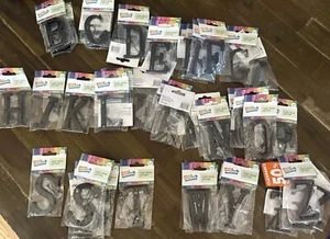 Cast Wrought Iron Black Antique House Door Alphabet Letters 56 Piece Lot! - Picture 1 of 10