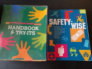 Girl Scouts of America Brownie Handbook & Try-Its New Vtg Discontinued + Safety - Picture 1 of 10