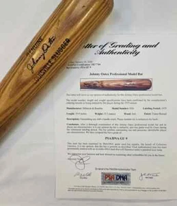 JOHNNY OATES GAME USED H&B O50 (1975) PSA GU 9 *RANGERS RETIRED NUMBER* PHILLIES - Picture 1 of 7