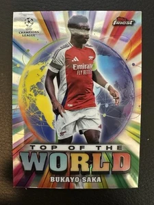 2024-2025 Topps Finest UEFA Bukayo Saka Top of the World - Picture 1 of 1