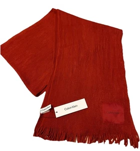 Calvin Klein Unisex Schal Rot 100% Acryl Super Weich - Bild 1 von 3